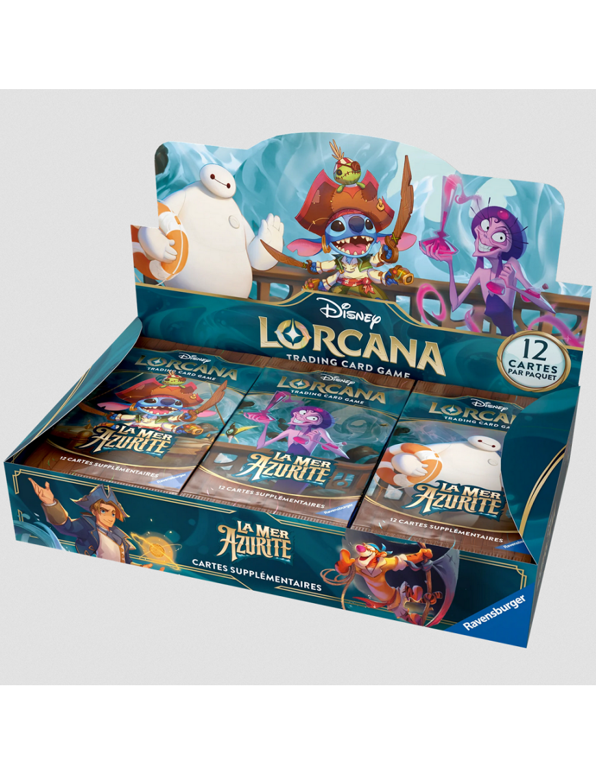 Disney Lorcana Chapitre 6 Boîte de 24 Boosters La Mer Azurite FR