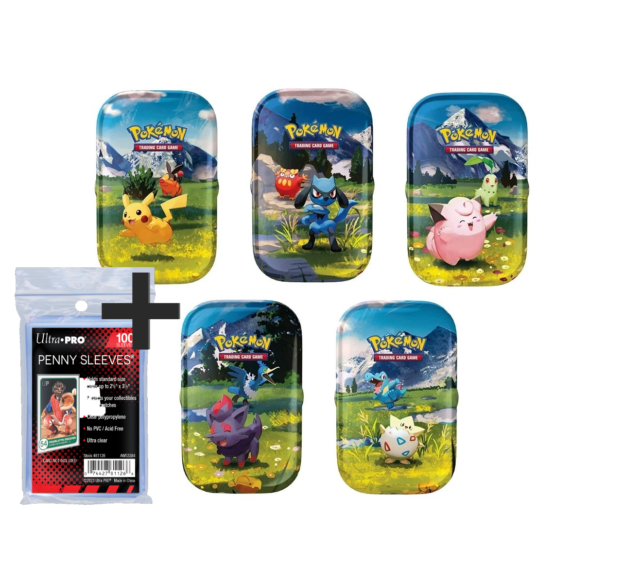 PRECO Pack 1 Mini tin heros transcendant en français + 1 paquet de 100 sleeve ultra pro