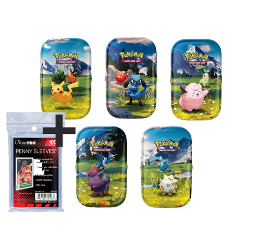 PRECO Pack 1 Mini tin heros transcendant en français + 1 paquet de 100 sleeve ultra pro