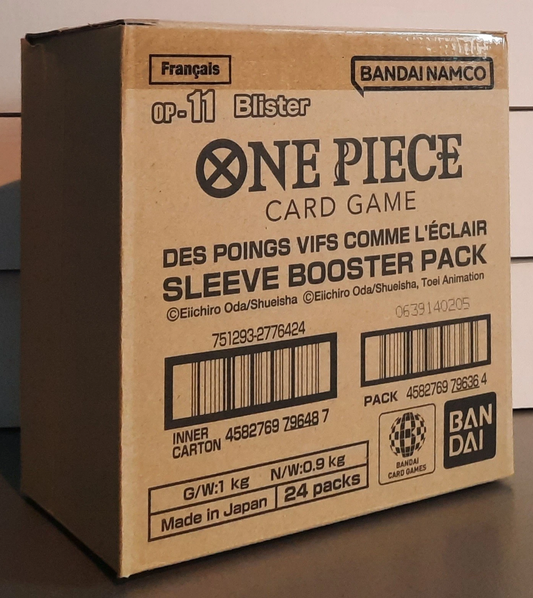 One Piece - Carton de 24 Boosters sous blisters - OP11 Des poings vifs comme l'éclair français