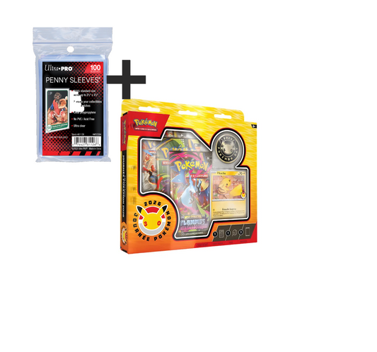 FR PRECO Coffret 30 ans Day one 3 boosters + 1 paquet de sleeve ultra pro