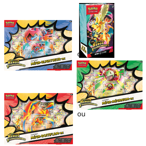 PRECO Pack 3 coffrets + 1 bundle de 6 boosters Heros transcendant ME2.5 en français